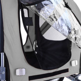 Fietskar hondenkar opvouwbaar voor huisdieren tot 40 kg grijs zwart