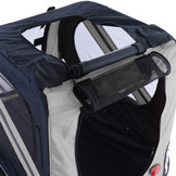 Fietskar hondenkar opvouwbaar voor huisdieren tot 40 kg grijs zwart