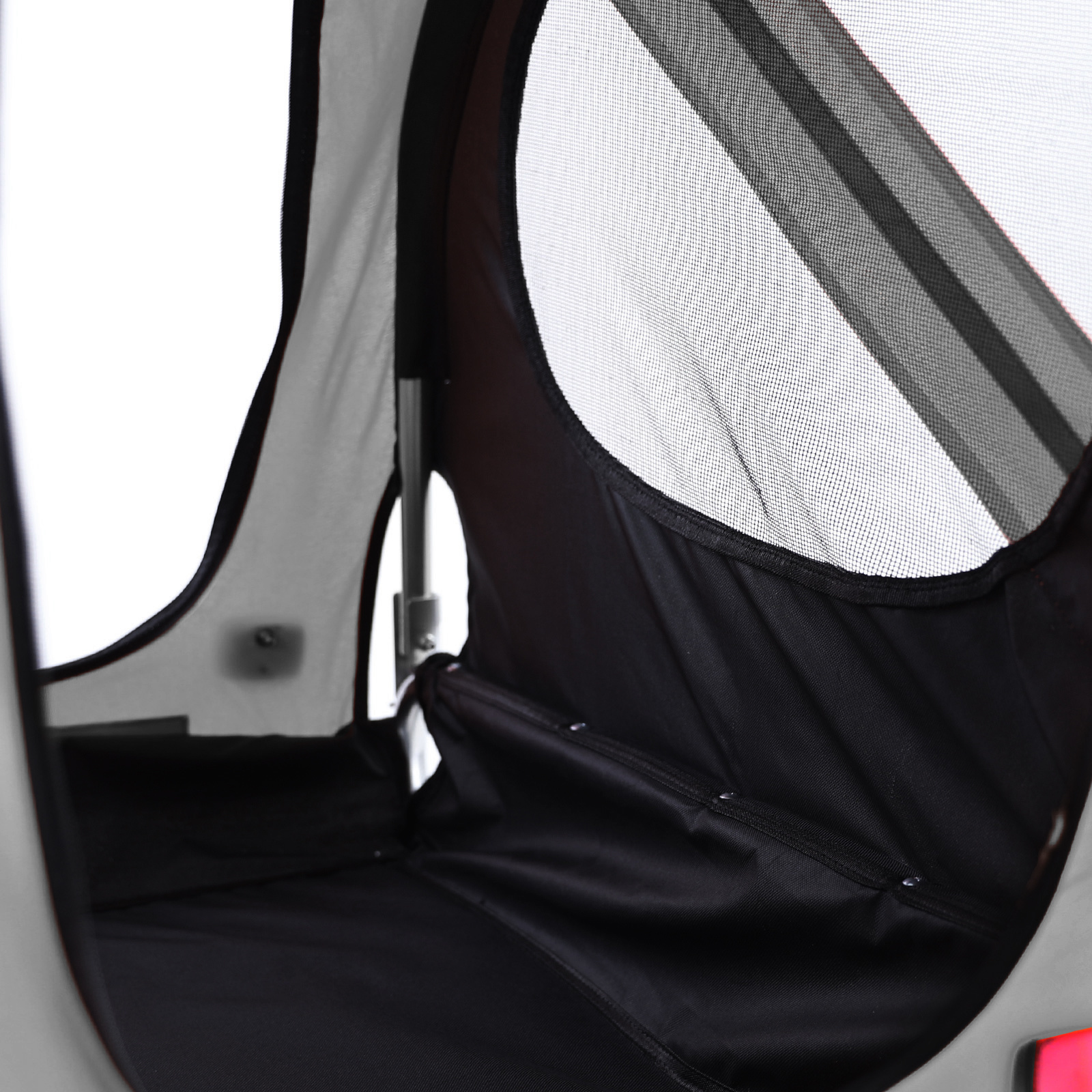 Fietskar hondenkar opvouwbaar voor huisdieren tot 40 kg grijs zwart