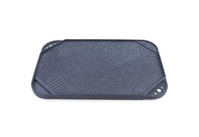 BBQ grill omkeerbare plaat gietijzer antiaanbaklaag universeel 45x30cm