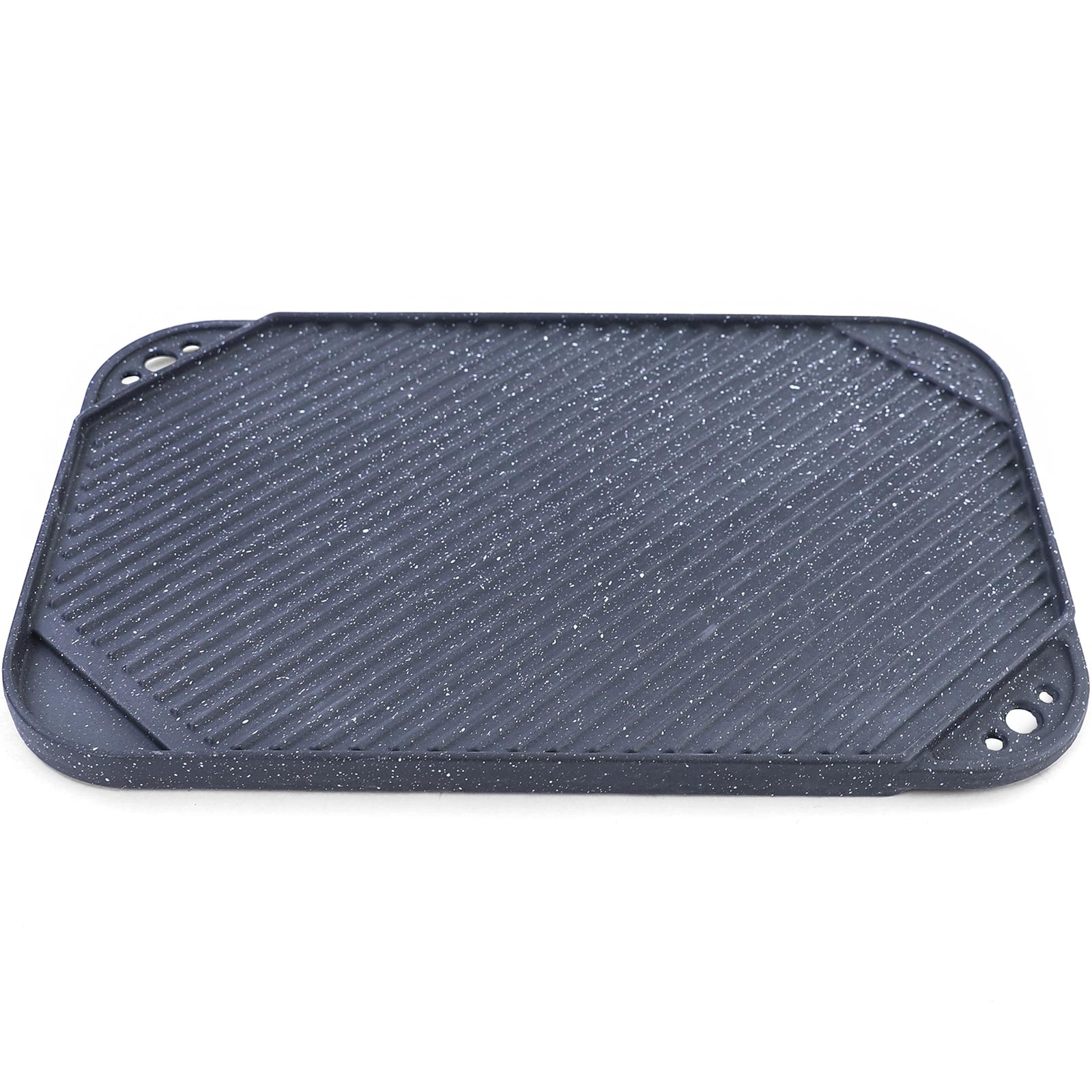 BBQ grill omkeerbare plaat gietijzer antiaanbaklaag universeel 45x30cm