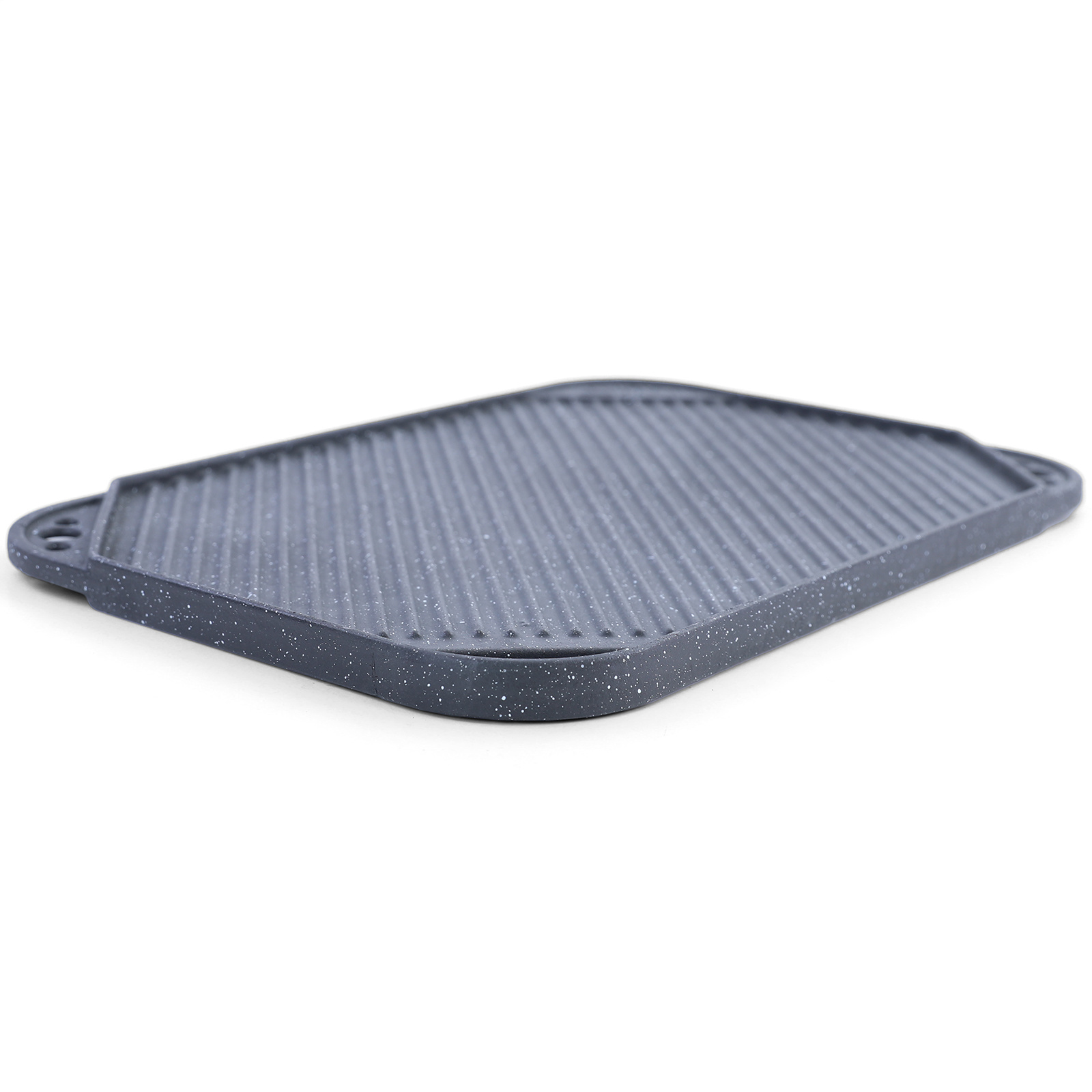 BBQ grill omkeerbare plaat gietijzer antiaanbaklaag universeel 45x30cm