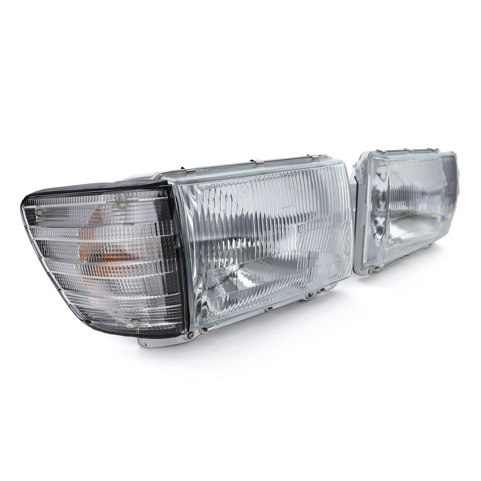 Koplampen zonder LWR 6-polig paar met knipperlicht wit voor Mercedes SL R107 SLC C107