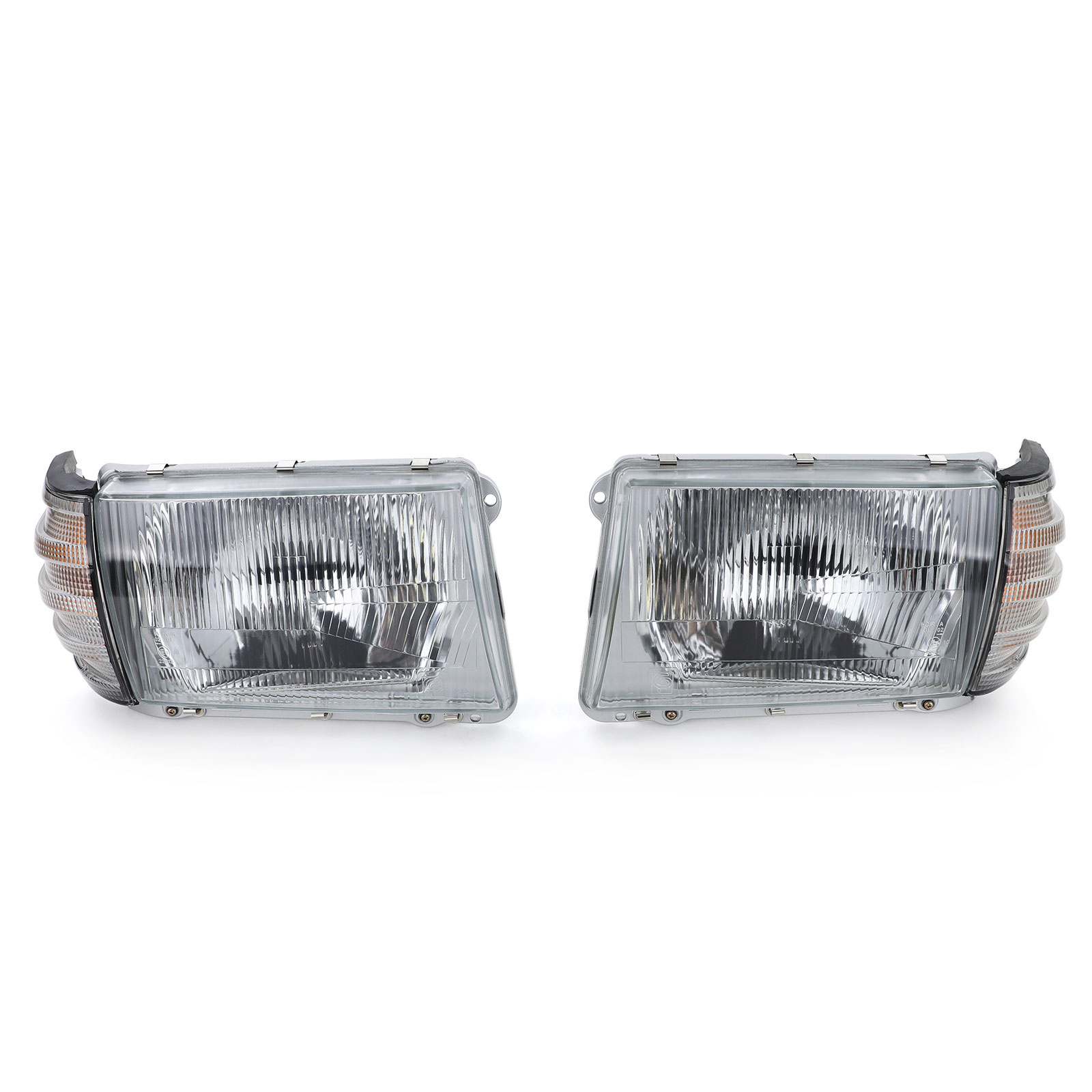 Koplampen zonder LWR 6-polig paar met knipperlicht wit voor Mercedes SL R107 SLC C107