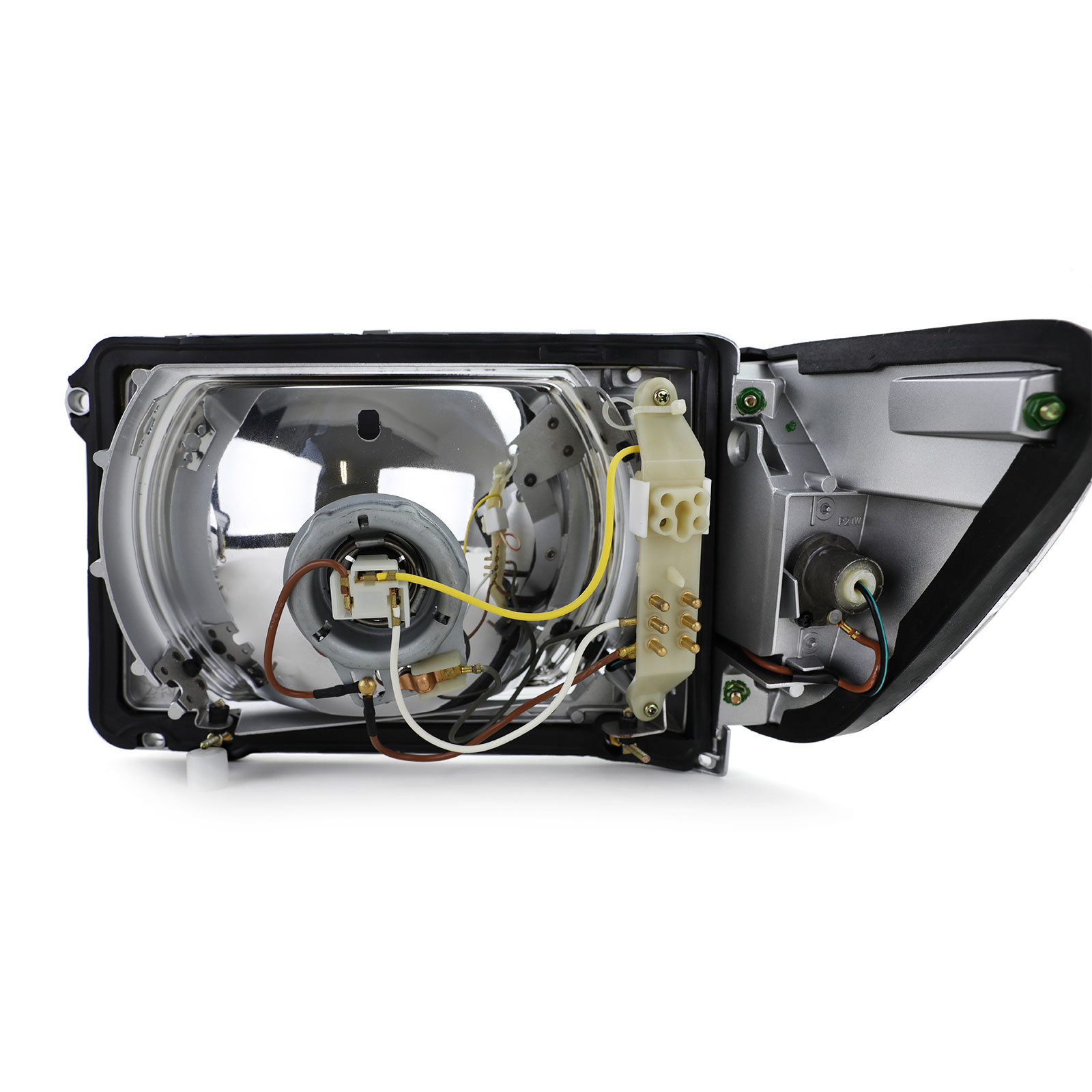 Koplampen zonder LWR 6-polig paar met knipperlicht wit voor Mercedes SL R107 SLC C107