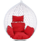 Kussen voor hangstoelmand incl. rugdeel 2-delige set stijl rood