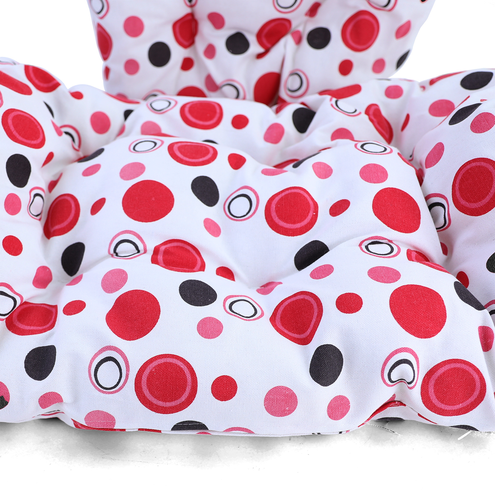 Kussen voor hangstoel incl. rugdeel 2-delig leuk rood zwart wit gestipt