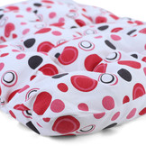 Kussen voor hangstoel incl. rugdeel 2-delig leuk rood zwart wit gestipt