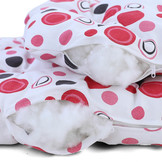 Kussen voor hangstoel incl. rugdeel 2-delig leuk rood zwart wit gestipt