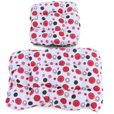 Kussen voor hangstoel incl. rugdeel 2-delig leuk rood zwart wit gestipt