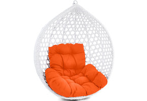 Kussen voor hangstoelmand incl. rugdeel 2-delige set Fun Orange