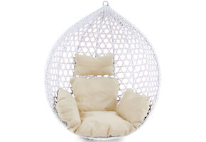 Kussen voor hangstoelmand incl. rugdeel 2-delige set style beige