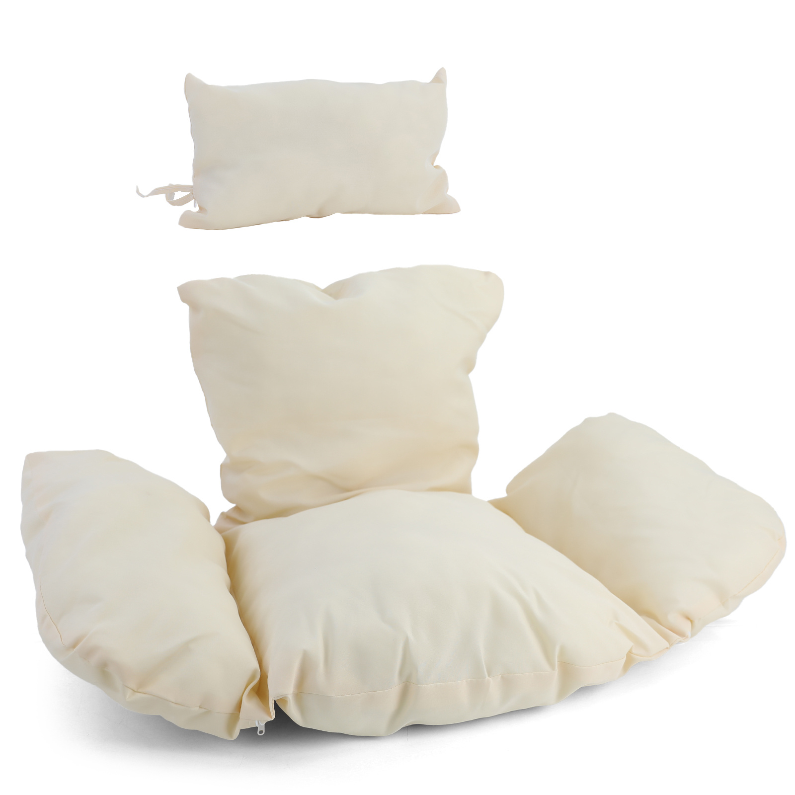 Kussen voor hangstoelmand incl. rugdeel 2-delige set style beige