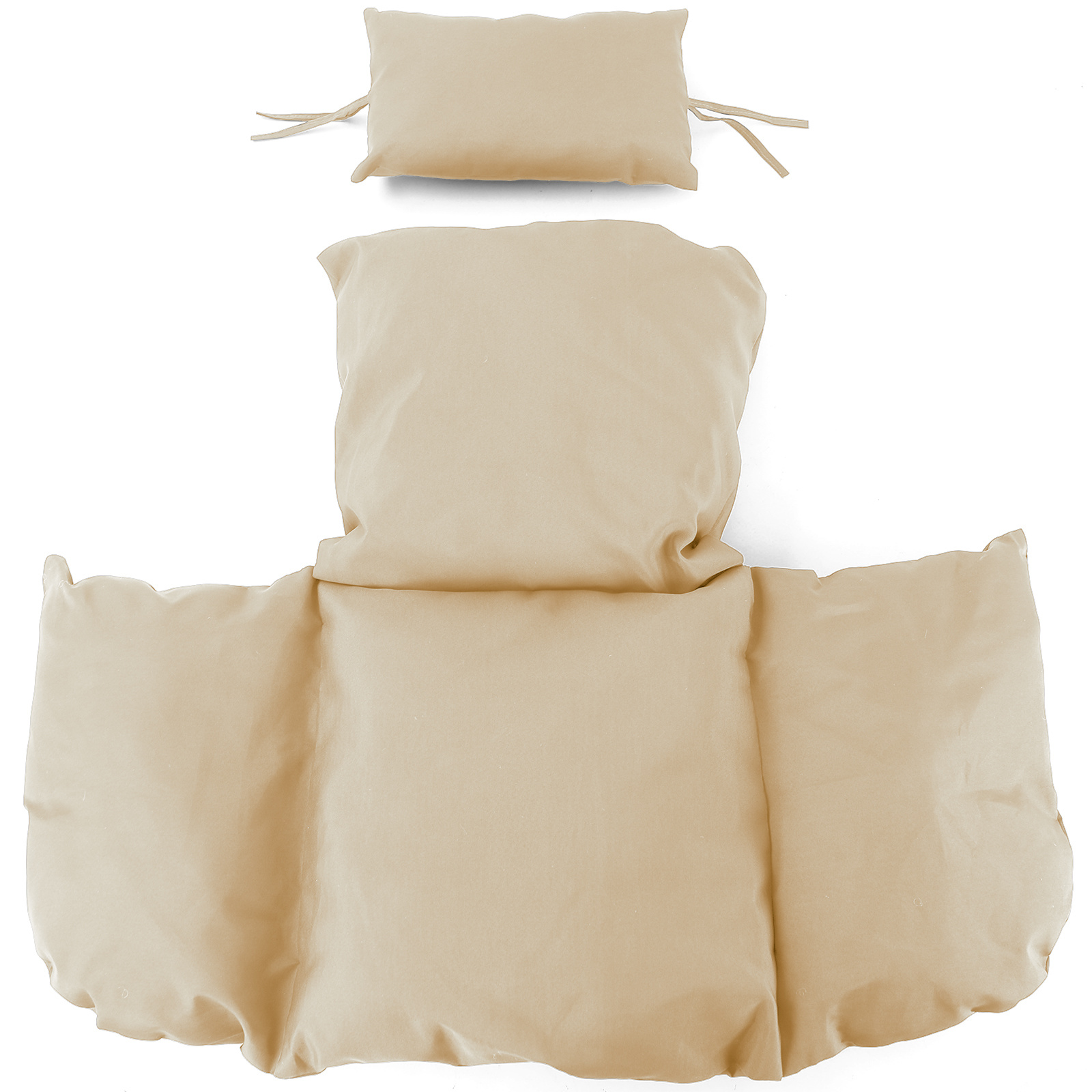 Kussen voor hangstoelmand incl. rugdeel 2-delige set style beige