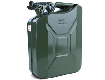 20L metalen jerrycan benzine diesel reserve met vulhals Groen