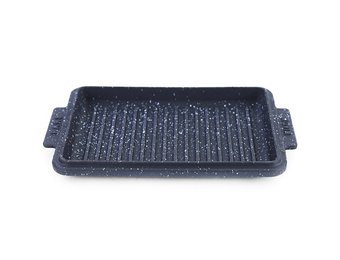 BBQ grillpan kom plaat gietijzer non-stick veelzijdig 30x20cm