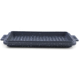 BBQ grillpan kom plaat gietijzer non-stick veelzijdig 30x20cm