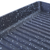 BBQ grillpan kom plaat gietijzer non-stick veelzijdig 30x20cm