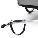 Fietskar hondenkar opvouwbaar voor huisdieren grijs zwart tot 40 kg