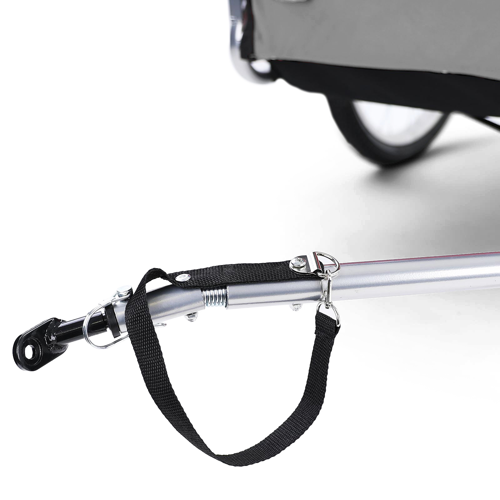 Fietskar hondenkar opvouwbaar voor huisdieren grijs zwart tot 40 kg