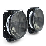 Koplamp H4 Black Smoke gegolfd voor VW Golf 2 83-91