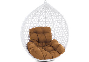 Kussen voor hangstoelmand incl. rugdeel 2-delige set fun brown