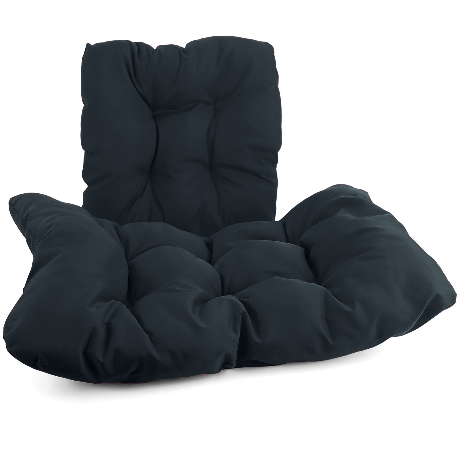 Kussen voor hangstoelmand incl. rugdeel 2-delige set fun donkergrijs