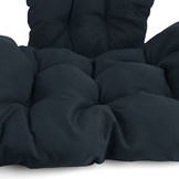 Kussen voor hangstoelmand incl. rugdeel 2-delige set fun donkergrijs