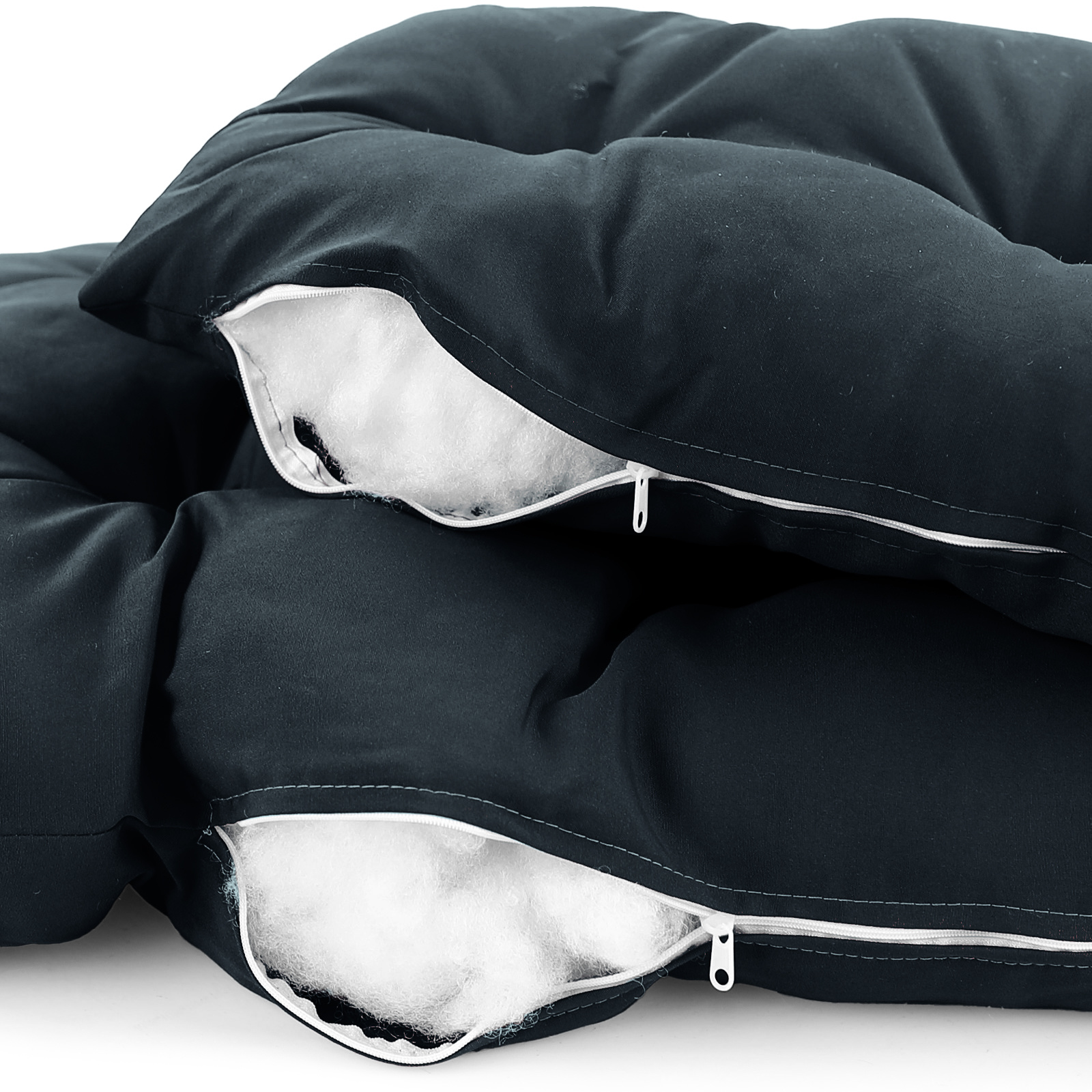 Kussen voor hangstoelmand incl. rugdeel 2-delige set fun donkergrijs