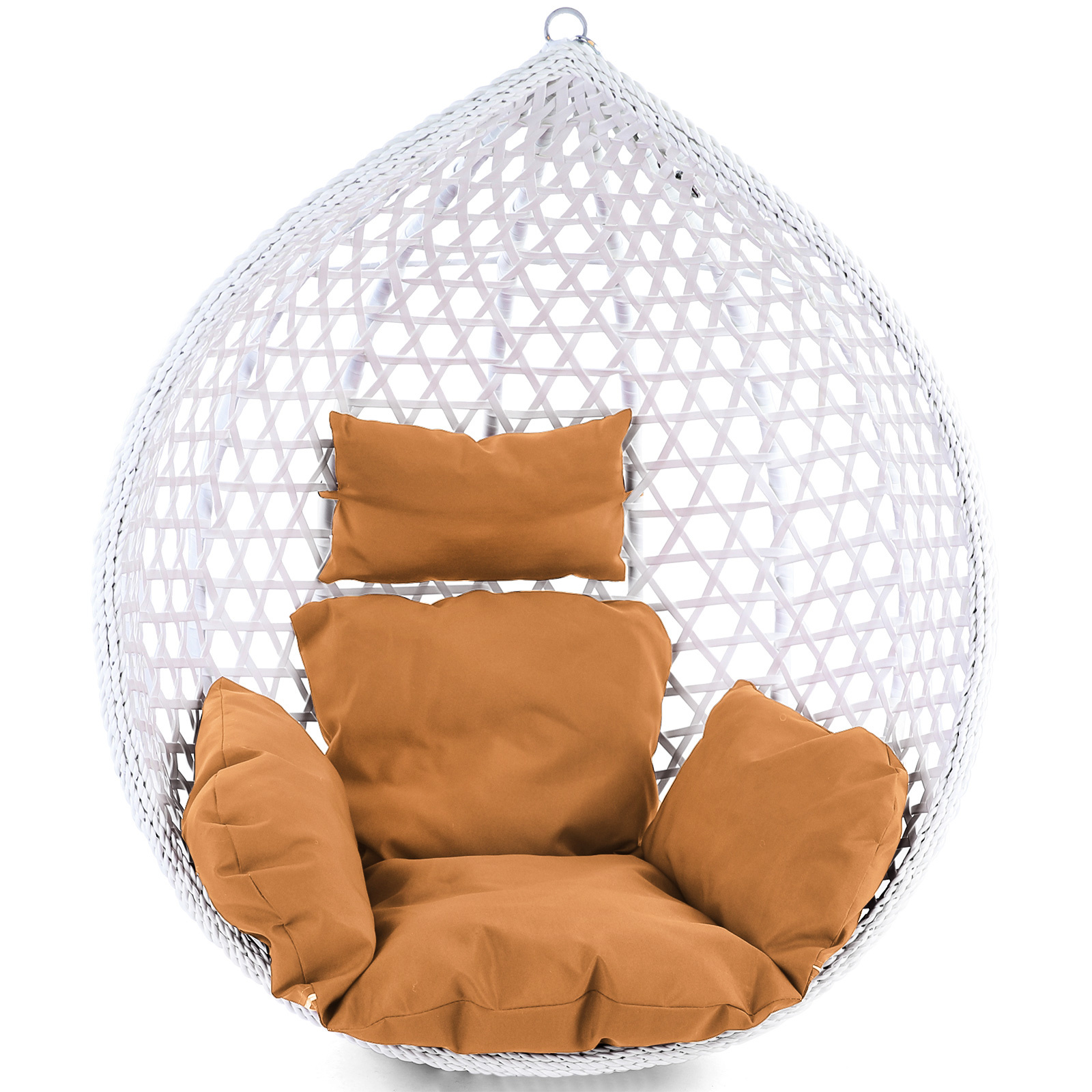 Kussen voor hangstoelmand incl. rugdeel 2-delige set stijl lichtbruin