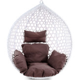 Kussen voor hangstoelmand incl. rugdeel 2-delige set stijl donkerbruin