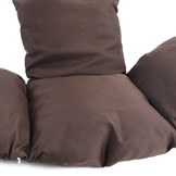 Kussen voor hangstoelmand incl. rugdeel 2-delige set stijl donkerbruin