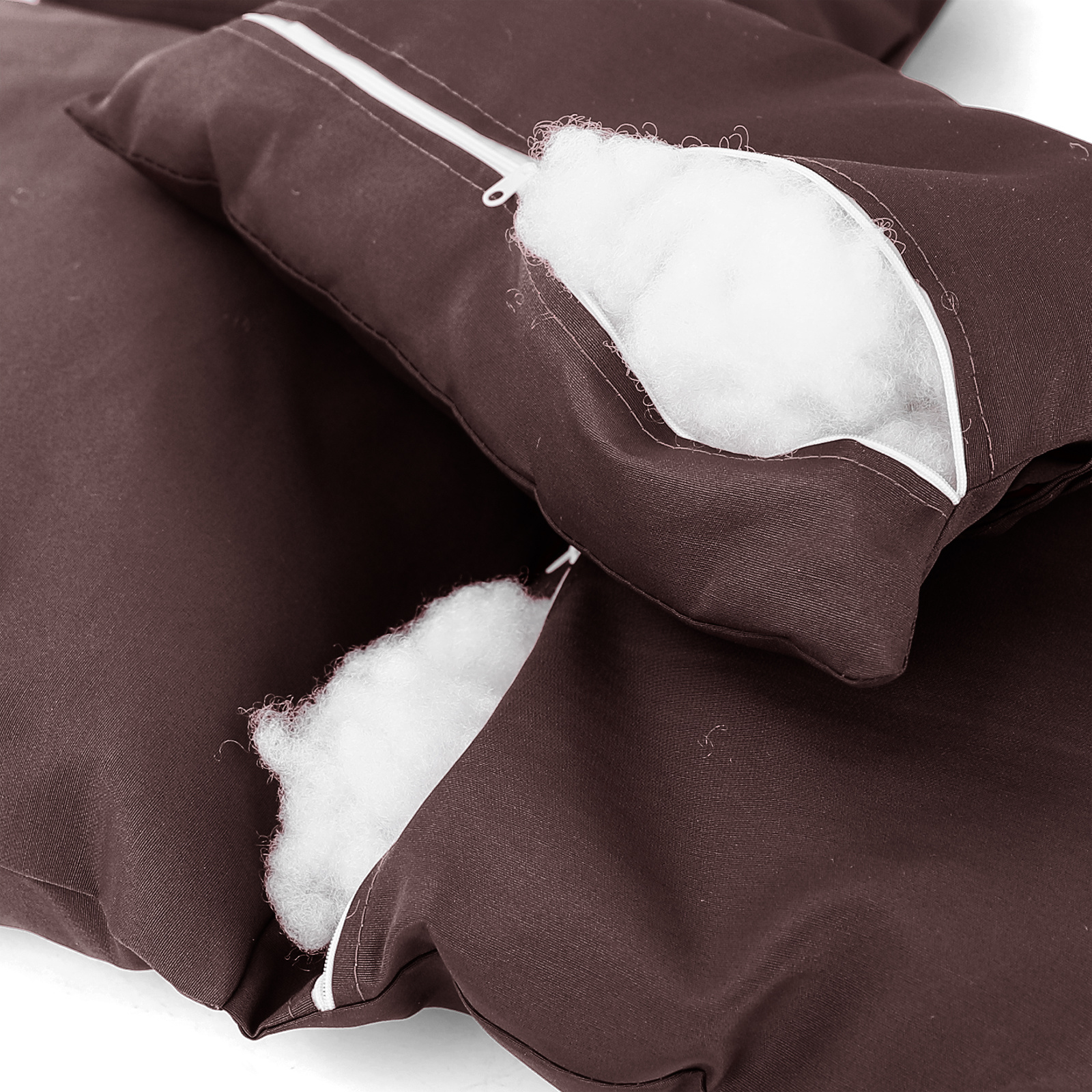 Kussen voor hangstoelmand incl. rugdeel 2-delige set stijl donkerbruin