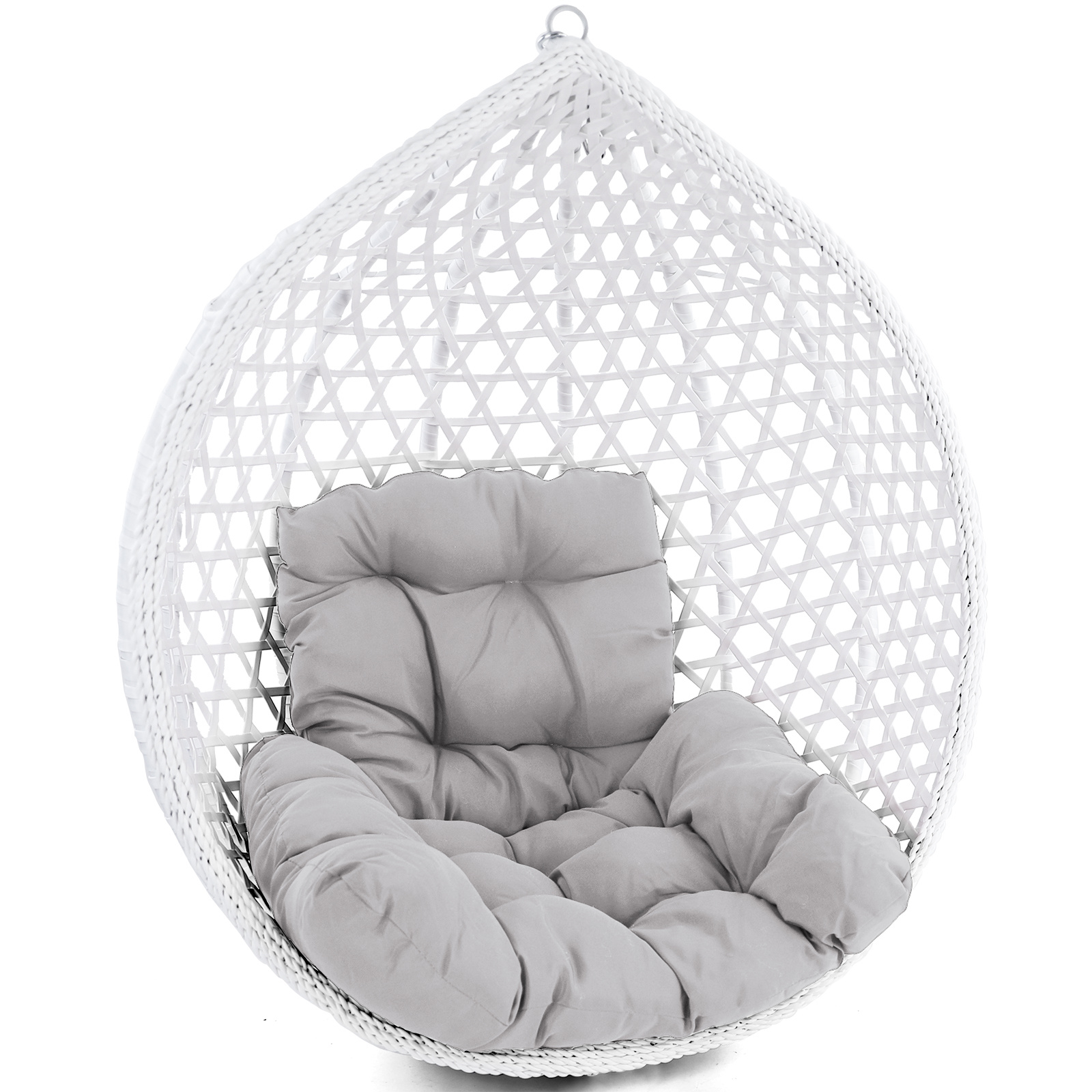 Kussen voor hangstoelmand incl. rugdeel 2-delige set fun lichtgrijs