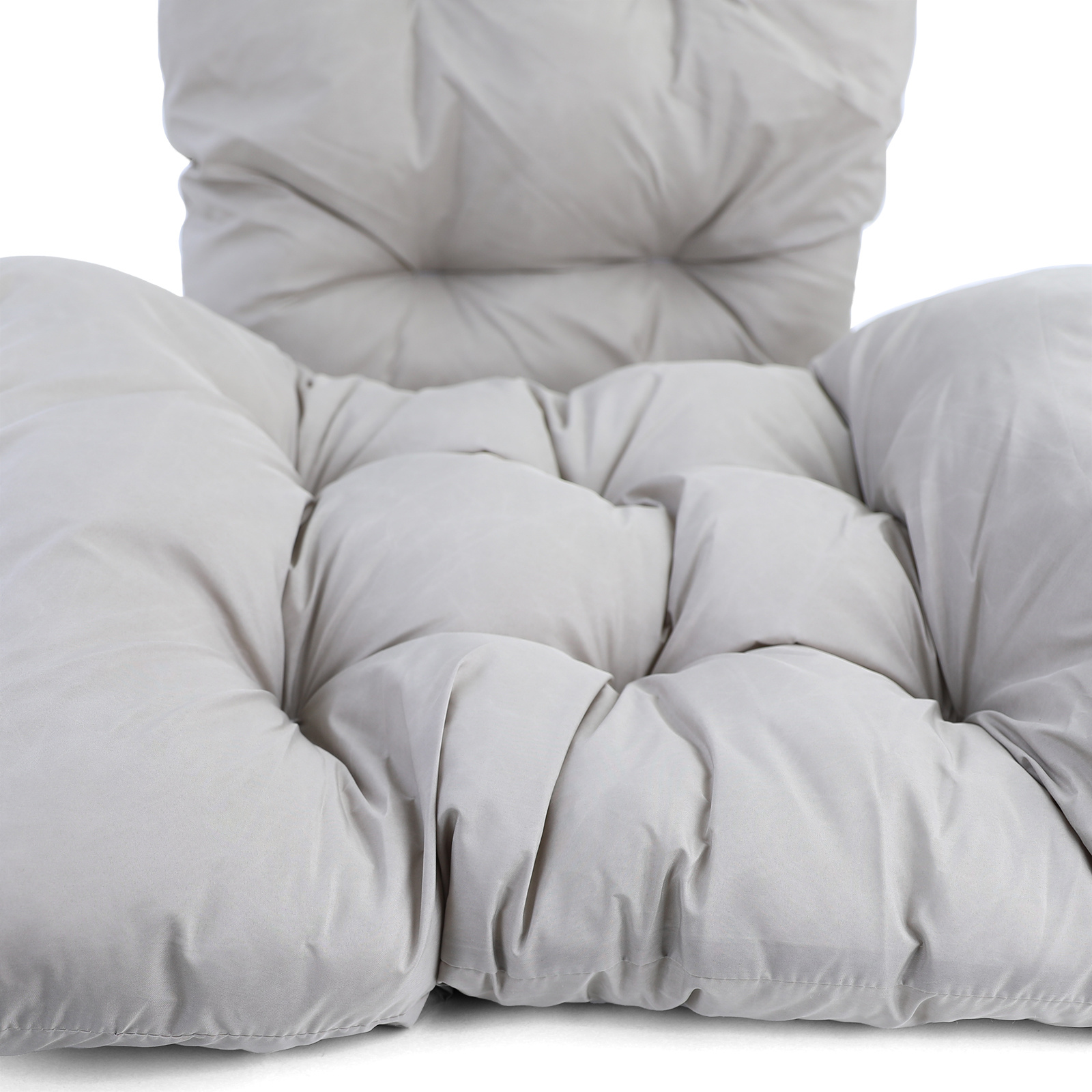 Kussen voor hangstoelmand incl. rugdeel 2-delige set fun lichtgrijs