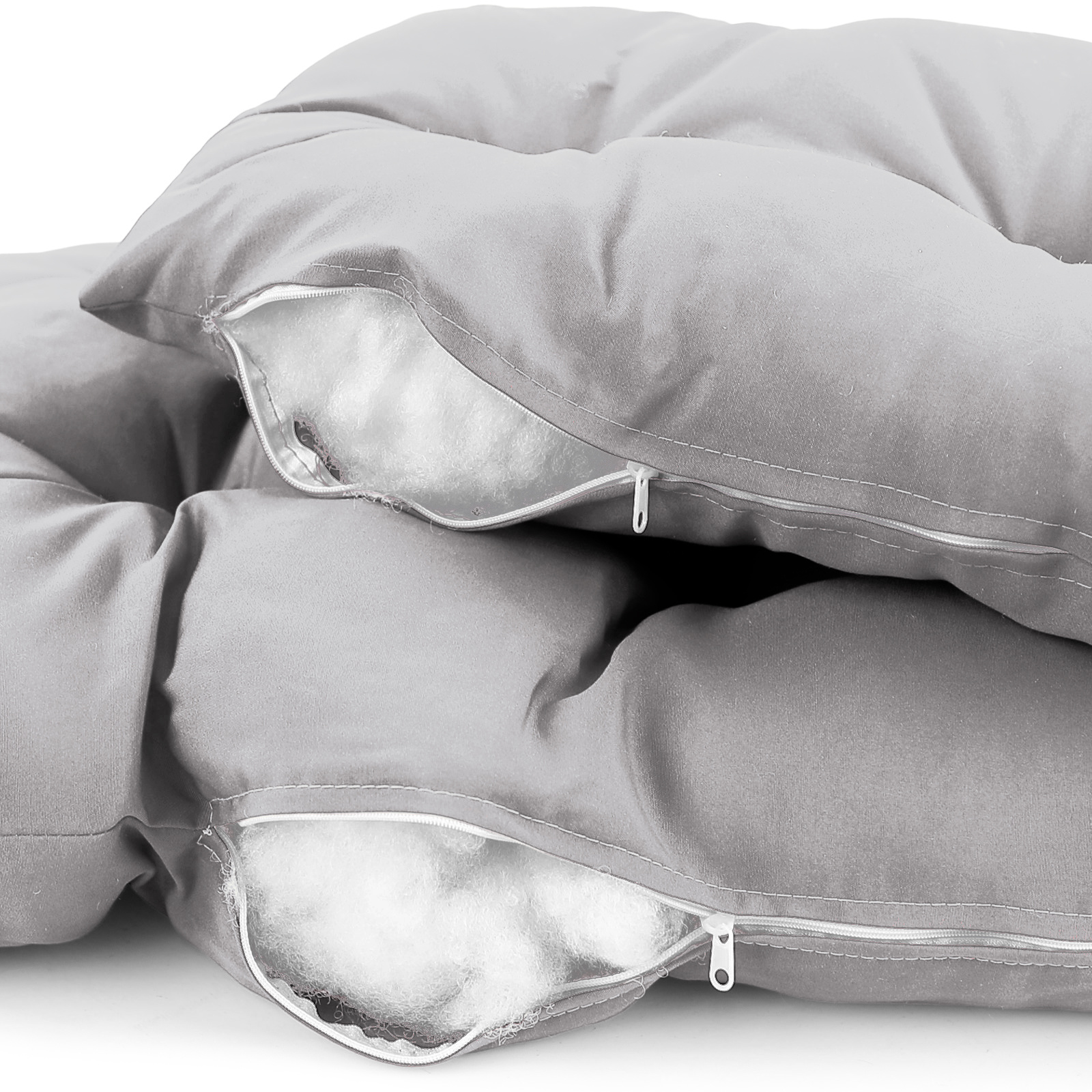 Kussen voor hangstoelmand incl. rugdeel 2-delige set fun lichtgrijs