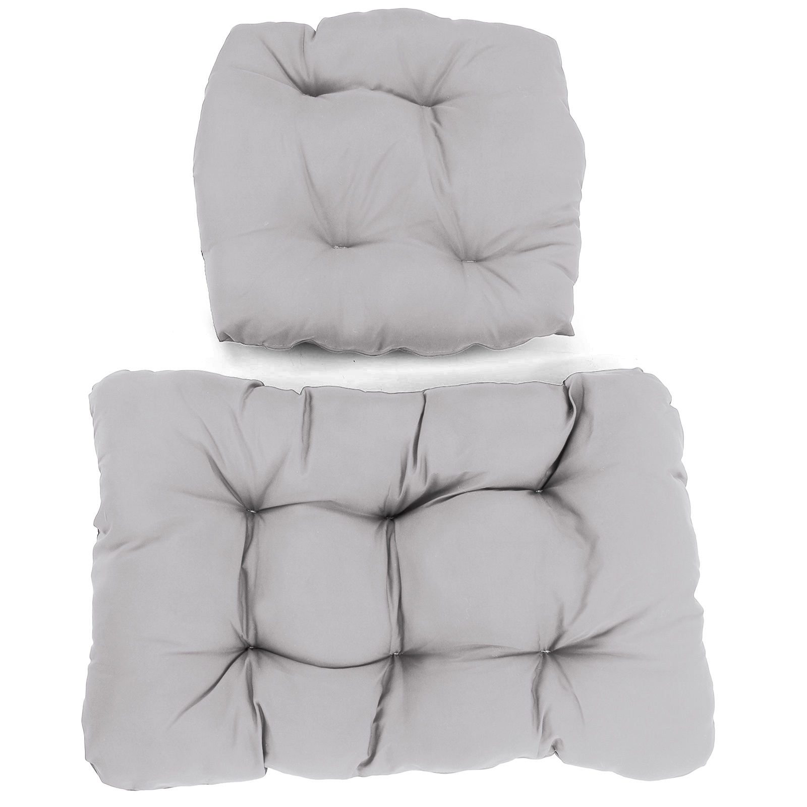 Kussen voor hangstoelmand incl. rugdeel 2-delige set fun lichtgrijs