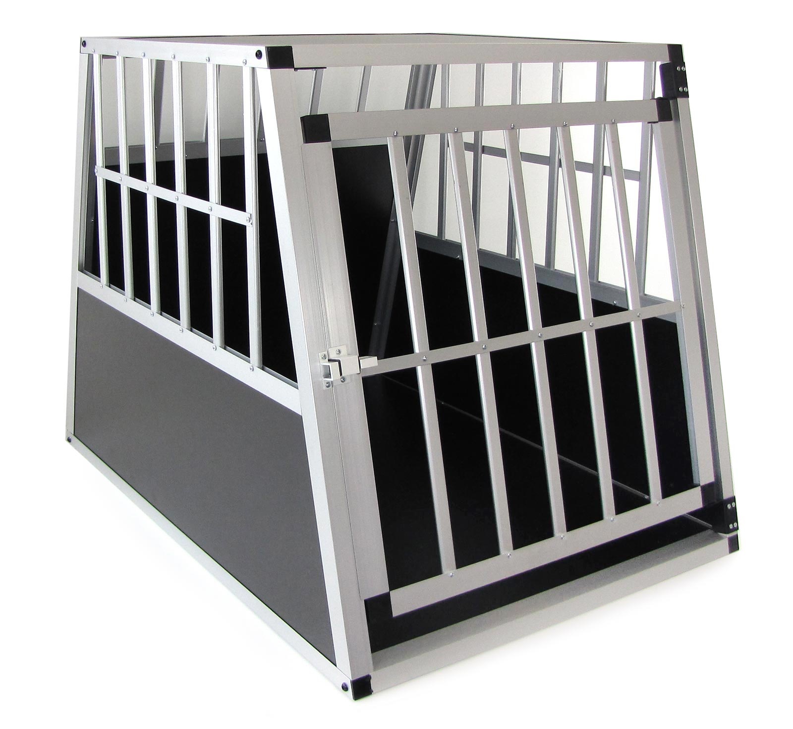 Aluminium hondentransportauto auto met deurbox Ellipse XL 91x65x69cm