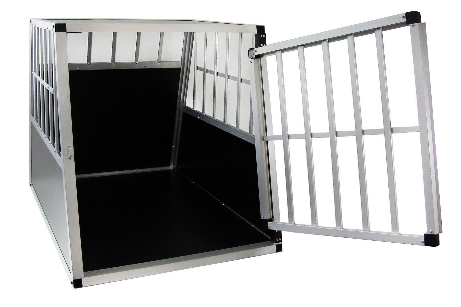 Aluminium hondentransportauto auto met deurbox Ellipse XL 91x65x69cm