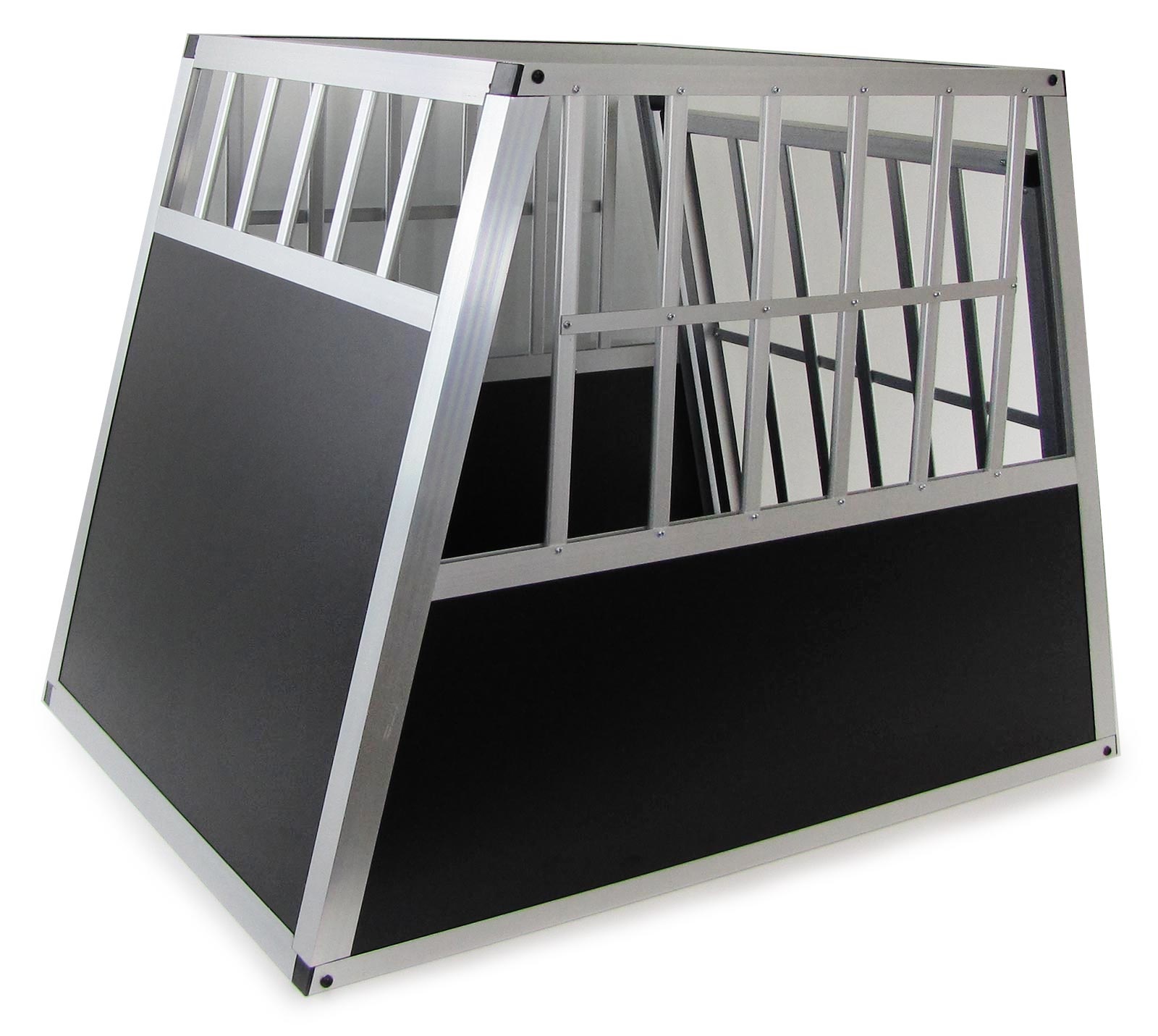 Aluminium hondentransportauto auto met deurbox Ellipse XL 91x65x69cm