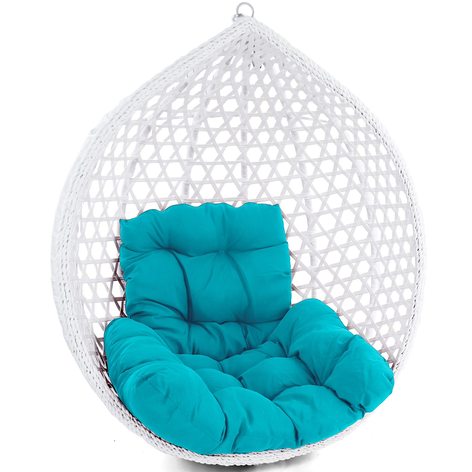 Kussen voor hangstoelmand incl. rugdeel 2-delige set Fun Turquoise