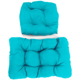 Kussen voor hangstoelmand incl. rugdeel 2-delige set Fun Turquoise