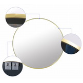 Ronde spiegel - badkamerspiegel - wandspiegel - ø 60 cm - goud
