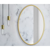 Ronde spiegel - badkamerspiegel - wandspiegel - ø 60 cm - goud