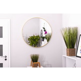 Ronde spiegel - badkamerspiegel - wandspiegel - ø 60 cm - goud