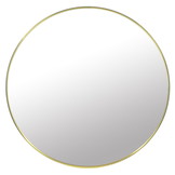 Ronde spiegel - badkamerspiegel - wandspiegel - ø 80 cm - goud