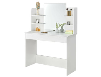 Kaptafel - cosmetische tafel - wit - met spiegel