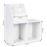 Lage boekenkast - open boekenkast - veelzijdige kast