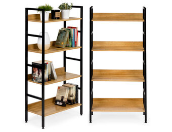 Schappenkast - open boekenkast - industriële kast - 125,5x60x28 cm