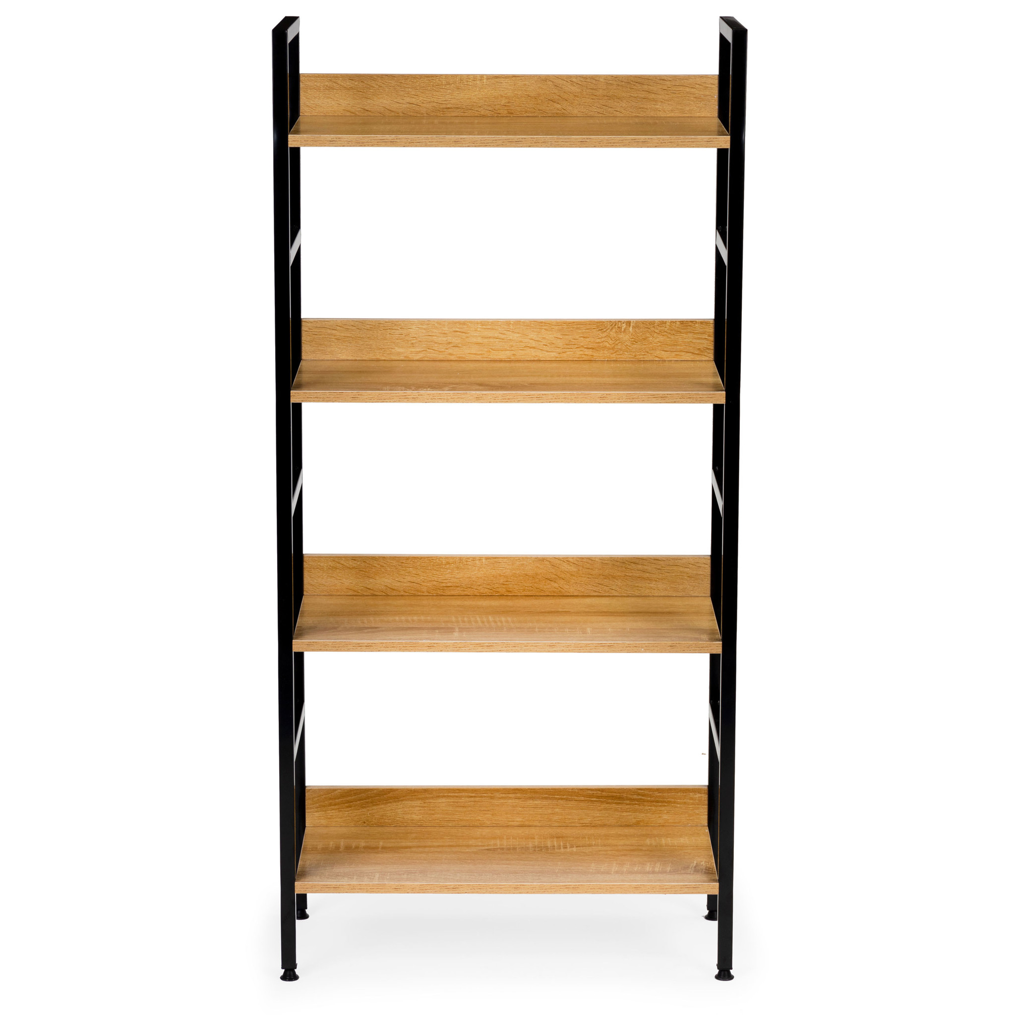 Schappenkast - open boekenkast - industriële kast - 125,5x60x28 cm